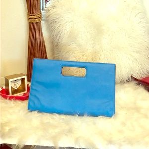 Blue clutch purse